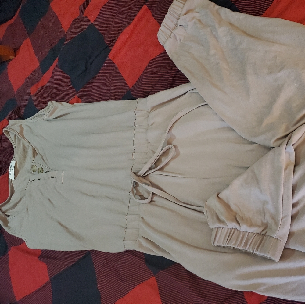 Beige jumpsuit
